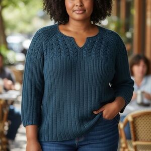 Great Northwest Clothing Company V-Neck Sweater - Deep Teal